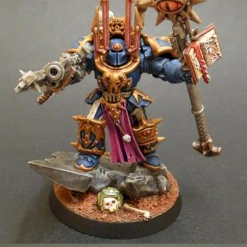 Chaos Space Marines - Sorcerer with familiar by Muzzle