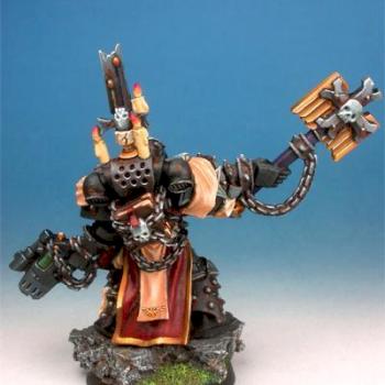 Grimaldus, black templar chaplain by CrookedEye