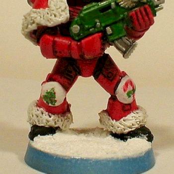 Christmas Space Marine conversion by moonwhim