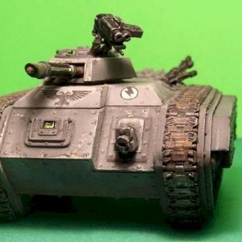 Front & closer view of Steel Legion Chimera APC Tank by warpainters