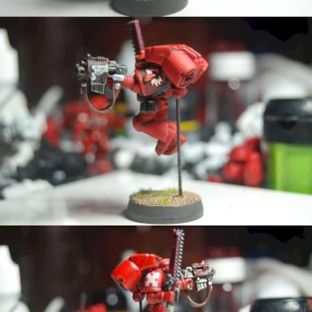 Blood Angels Honour Guard with Jump Pack, Chainsword, and Stormbolter by DarianZG