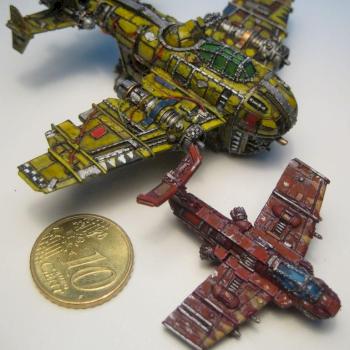 Forgeworld ork bomber for Aeronautica Imperialis by leaxe