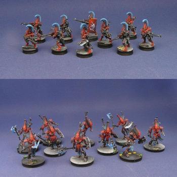 farseer, dire avengers and wraithblades (eldar army part 2 of 3) by techanu