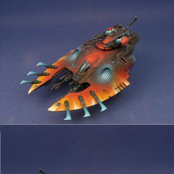 eldar wave serpent and crimson hunter (eldar army part 3 of 3) by techanu