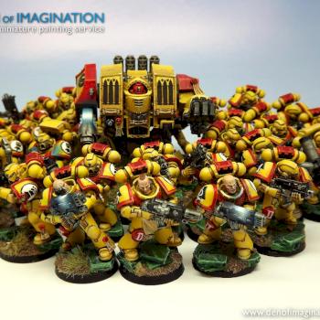 Imperial Fists Squads and a Dreadnought by DEN of IMAGINATION