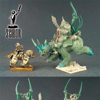 OGRE KINGDOMS Ogre Tyrant on Rhinox - converted by Scibor