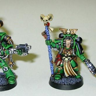 Librarian Simeon and Techmarine by Jericho