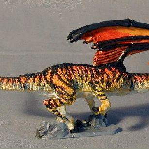 Gold Dragon (Ral Partha) - now Tiger Dragon by Craftergoddess