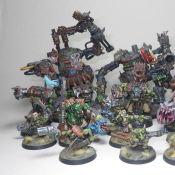 Stormclaw Deathskulls Orks Grukk's Rippin' Krew gretchin nobs killa kans warboss squigs by Hamish Longstride