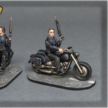 Scar_hand Painting - Terminator Genisys 'Terminator with motorbike' by Nazroth by Nazroth