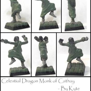 Cathayan Celestial Dragon Monk - Greenstuff by Kyte