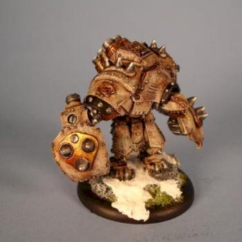 Khador kodiak Warjack - Right Side - Winter Camo test scheme by Papoose