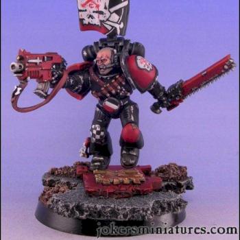 Brother Sgt Theron Legio Bolter and Chainsword by jokersminiatures