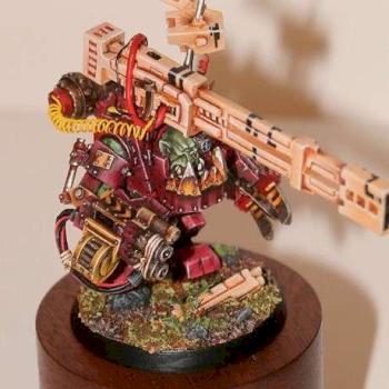 Ork in Mega Armour with Tau Railgun by rocketandroll