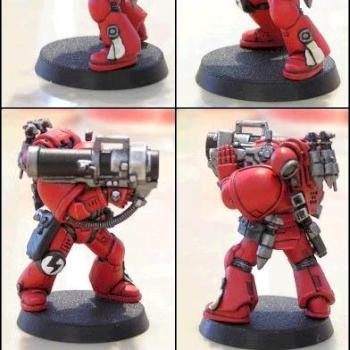 Blood Angel Space Marine by TiberiusZ