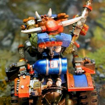 Ork Warboss on Trike Rear detail by RoninRtist