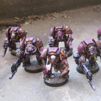 Slaanesh Terminator Emperors Children squad by slaaneshchild