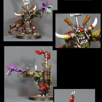 Ork Warboss w/sqig by blue moon miniatures by bluemoonminiatures