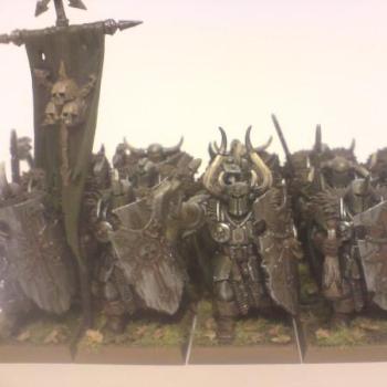 Nurgle warriors with shields by xstormcrowx