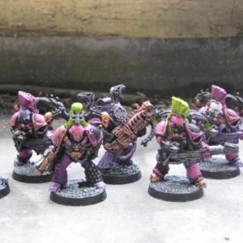 Slaanesh Emperors Children Noise Marines Squad by slaaneshchild