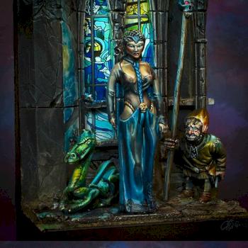 Morgana Le Fay, Dwarf & Dragon [Imrie/Risley Miniatures] by Ana