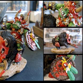 Orc War Boss on Boar by Wizard Workshop