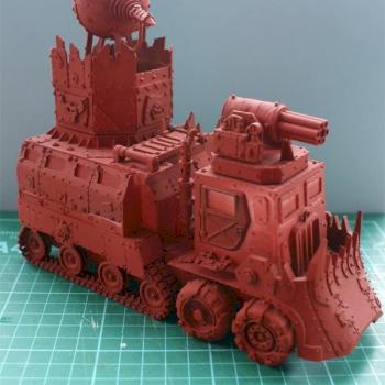 Scratchbuilt Ork Battlewagon by deadkingsrise