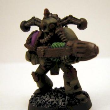 Plague Marine with Plasma Gun by bobsacks