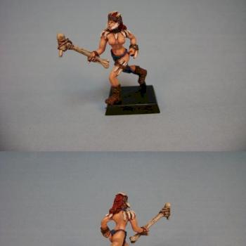 Maidenhead Female Barbarian with Bone War adze-axe by Cerebral.Threat