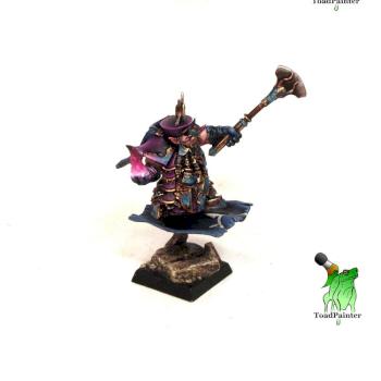 Chaos Dwarf Sorcerer on Flying Carpet by Toadpainter