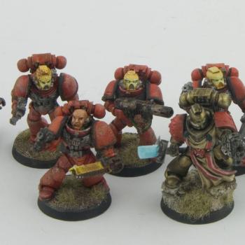 Blood Angels Assault Squad on foot by Addasko