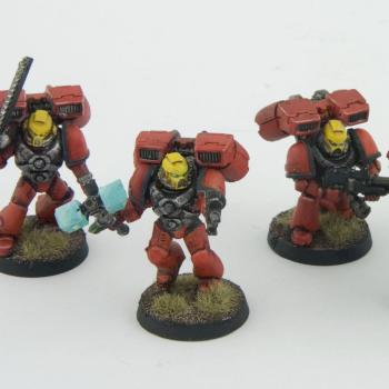 Blood Angels Assault Squad with jump packs by Addasko