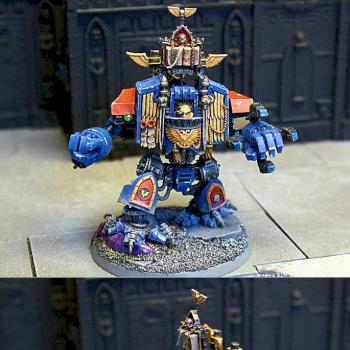 Blood Angels Librarian Dreadnought by EmperorsChampion