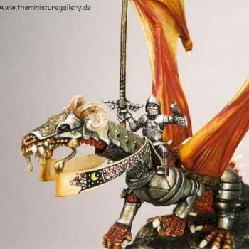 Ral Partha, Armoured Dragon - painted in 1992 with acrylics. by brushguy