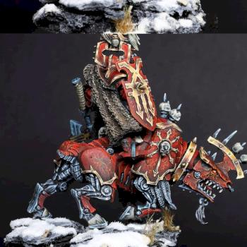 Khorne lord on Juggernaut by zwings