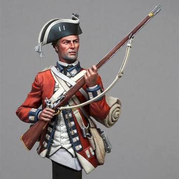 Private, 8th Regiment of Foot Les Cèdres, 1776 1/12 scale BoxArt for FeR Miniatures by Banshee