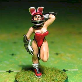 Blood Bowl Playboy Bunny Linegirl by Rob Jedi