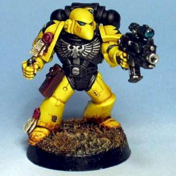 Marines Malevolent - test mini by Chaplain Desmodus