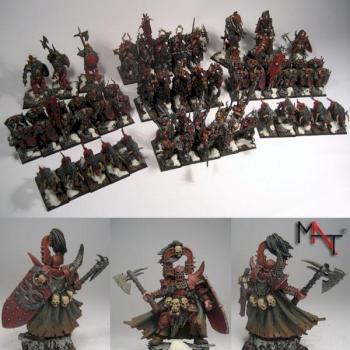 PROPAINTED NEW KHORNE ARMY IN WINTER THEME ABOUT 2500 PTS by goblin1980