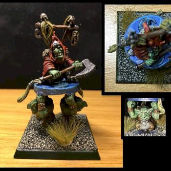 Grot boss carried on shield by Graishak