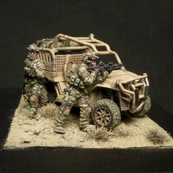 Spectre Miniatures 28mm 'Razor' fast attack vehicle. by dwart