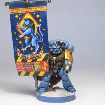 Space Wolf Standard Bearer by Blackmane