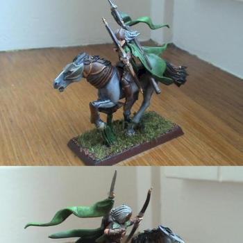 My First Wood Elf on a horse by Therek Daz