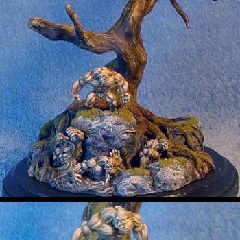 REAPER clay golem pit diorama by James by Wappellious