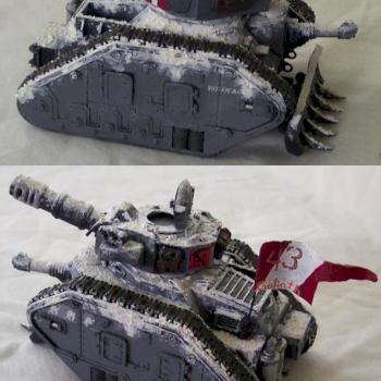 Snow Covered Leman Russ by Pellimore