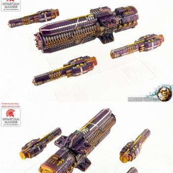 Firestorm Armada Sorylian Broadsword Dreadnought and Kestros Destroyer by Tzardauker