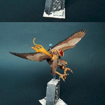 Mantic Dwarf Griffon Rider with Thunderhammer by BloodyBeast.com