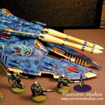 Eldar Cobra Super Heavy Grav Tank (Alaitoc) right side by Kelly Kim