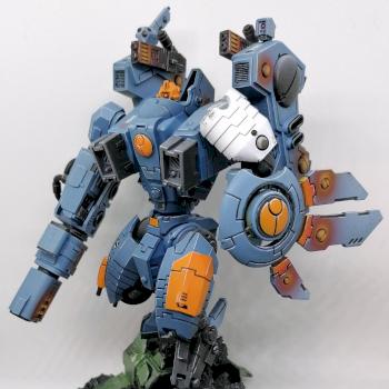 T'au Sa'cea sept XV104 Riptide Battlesuit by peej