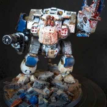 World Eater Redemptor Dreadnought Conversion w/ scratchbuilt base by statistx